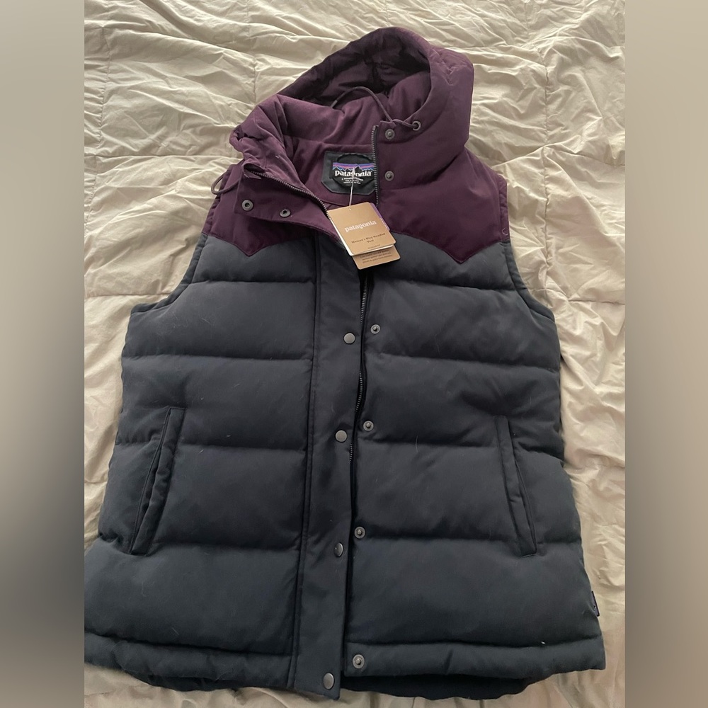 NWT Patagonia Bivy Vest Size Large - Purple/Grey